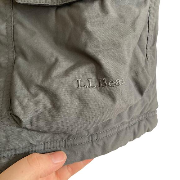 Y2K Youth LL Bean Two Tone Gray Thinsulate Nylon Full Zip Winter Coat Size 14/16 - Picture 14 of 16